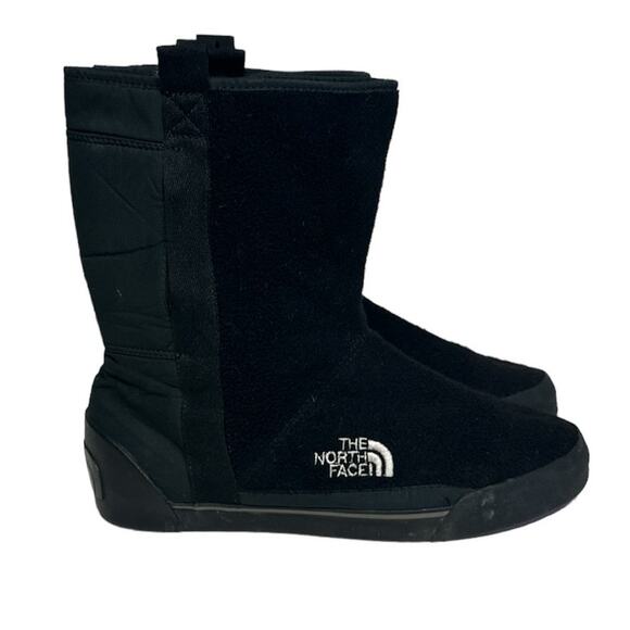 The North Face Shoes - The North Face Ahel Black Fleece Slip On Insulated Winter Boots Women's Size 8